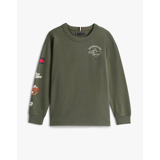 Product TOMMY HILFIGER CAMP TOMMY MULTI PRINT TEE LS base image