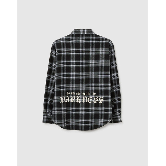 Product OVS SHIRT FLANELLA CHECK B/W base image
