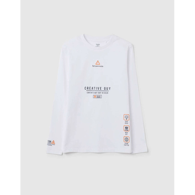 Product OVS T-SHIRT MOD. B W/PRINT base image