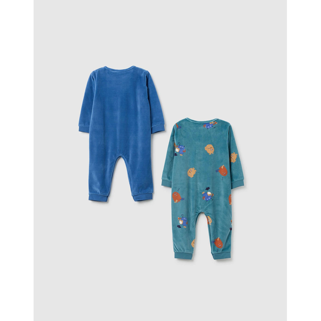 Product OVS PK2 ROMPER VELOUR BOY base image